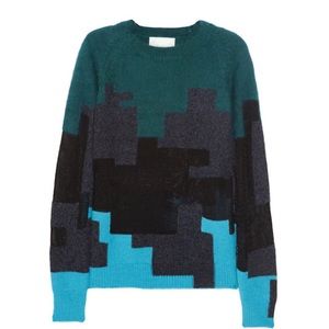 3.1 Phillip Lim
Brindle patchwork knitted sweater